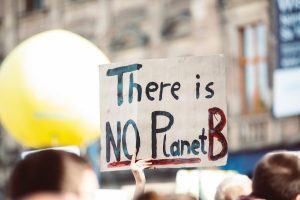 Cartel "No hay planeta B"